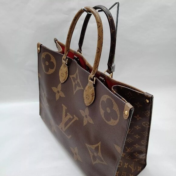 100% Authentic Louis Vuitton  On the Go GM Brown Monogram Giant Tote Bag - Picture 5 of 16